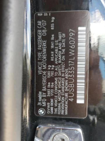 Foto 10 de la subasta – 2007 BMW Z4 con VIN 4USBU33517LW60797