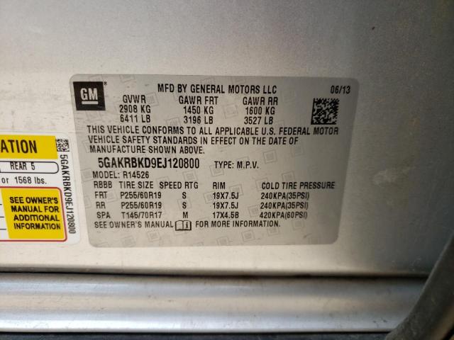 Photo 10 from auction – 2014 BUICK ENCLAVE with VIN 5GAKRBKD9EJ120800