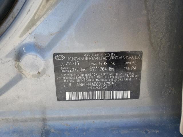 Photo 10 from auction – 2013 HYUNDAI ELANTRA GL with VIN 5NPDH4AE8DH378152