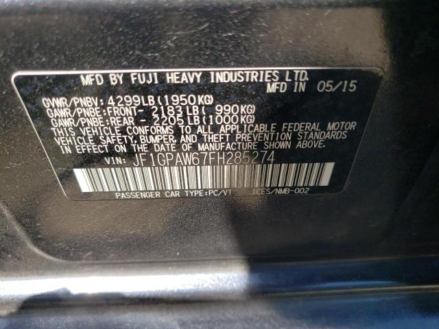 Photo 10 from auction – 2015 SUBARU IMPREZA SP with VIN JF1GPAW67FH285274