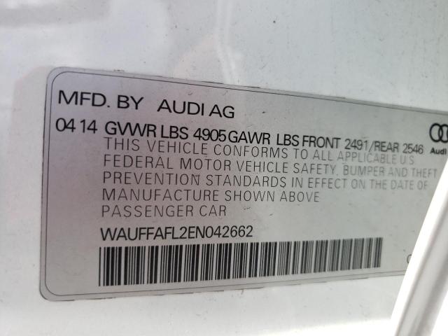 Photo 10 from auction – 2014 AUDI A4 PREMIUM with VIN WAUFFAFL2EN042662