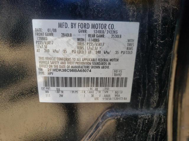 Photo 10 from auction – 2008 FORD EDGE SEL with VIN 2FMDK38C98BA65074