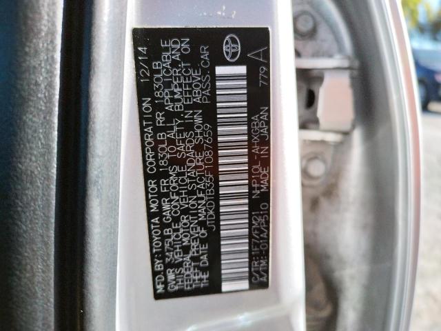 Photo 10 from auction – 2015 TOYOTA PRIUS C with VIN JTDKDTB35F1087659