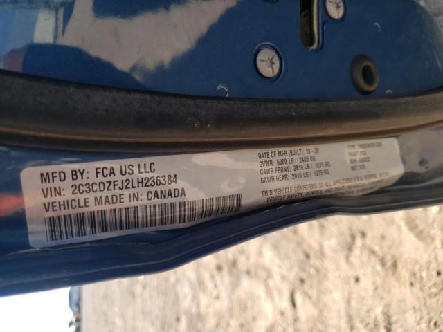 Photo 10 from auction – 2020 DODGE CHALLENGER with VIN 2C3CDZFJ2LH236384