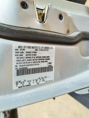 Photo 10 from auction – 1998 FORD CROWN VICT with VIN 2FAFP74W9WX193794