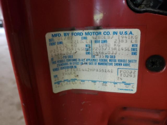 Photo 10 from auction – 1987 FORD RANGER SUP with VIN 1FTCR14A2HPA55161