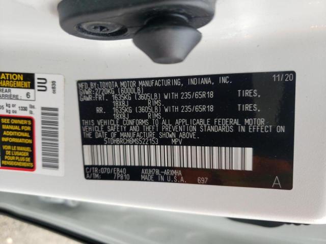 Photo 10 from auction – 2021 TOYOTA HIGHLANDER with VIN 5TDHBRCH6MS522153