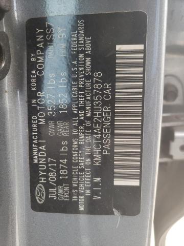 Photo 10 from auction – 2017 HYUNDAI ACCENT SE with VIN KMHCT4AE2HU357878
