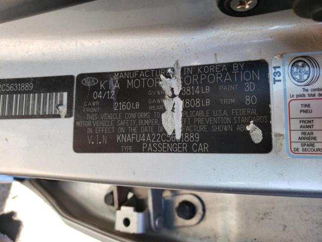 Photo 10 from auction – 2012 KIA FORTE EX with VIN KNAFU4A22C5631889