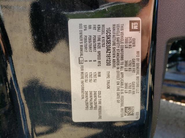 Photo 10 from auction – 2010 CHEVROLET SILVERADO with VIN 1GCSKSE30AZ181230