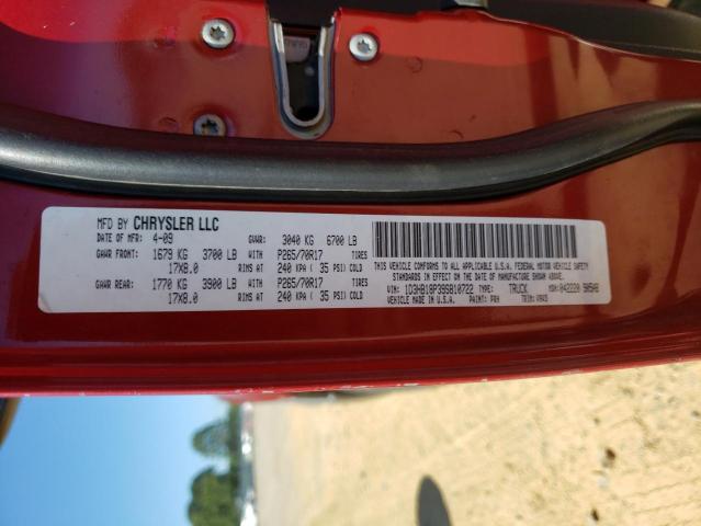 Photo 10 from auction – 2009 DODGE RAM 1500 with VIN 1D3HB18P39S810722