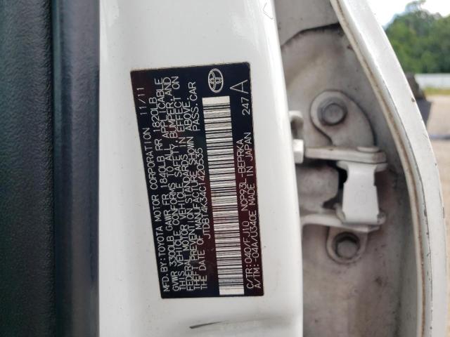 Photo 10 from auction – 2012 TOYOTA YARIS with VIN JTDBT4K34C1420535