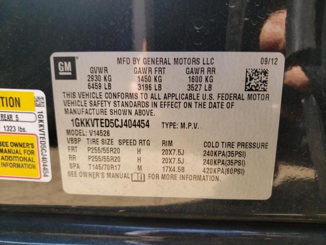 Photo 10 from auction – 2012 GMC ACADIA DEN with VIN 1GKKVTED5CJ404454