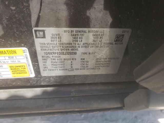 Photo 10 from auction – 2014 CHEVROLET TRAVERSE L with VIN 1GNKRFED0EJ329299