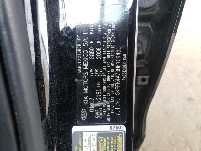 Photo 10 from auction – 2017 KIA FORTE LX with VIN 3KPFK4A73HE109451