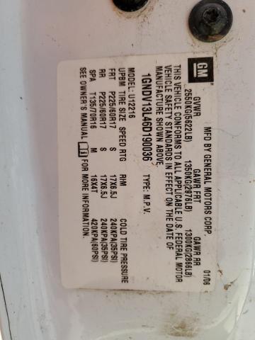 Photo 10 from auction – 2006 CHEVROLET UPLANDER with VIN 1GNDV13L46D190036