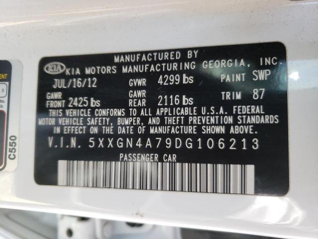 Photo 10 from auction – 2013 KIA OPTIMA EX with VIN 5XXGN4A79DG106213