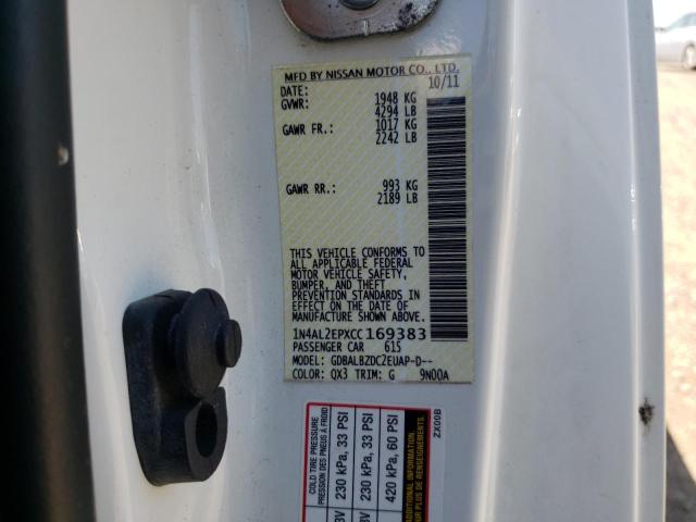 Photo 10 from auction – 2012 NISSAN ALTIMA S with VIN 1N4AL2EPXCC169383