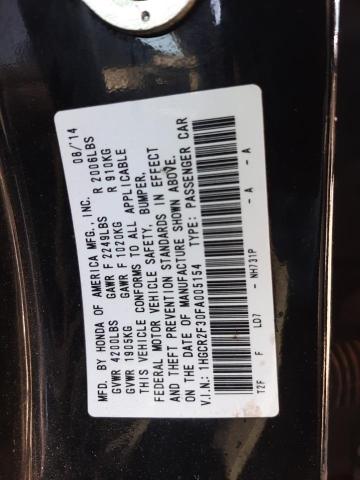 Photo 10 from auction – 2015 HONDA ACCORD LX with VIN 1HGCR2F30FA005154
