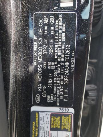 Photo 10 from auction – 2019 KIA FORTE FE with VIN 3KPF24AD4KE012613