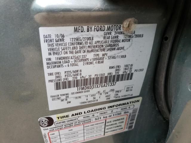 Photo 10 from auction – 2007 FORD FREESTYLE with VIN 1FMDK031X7GA21337