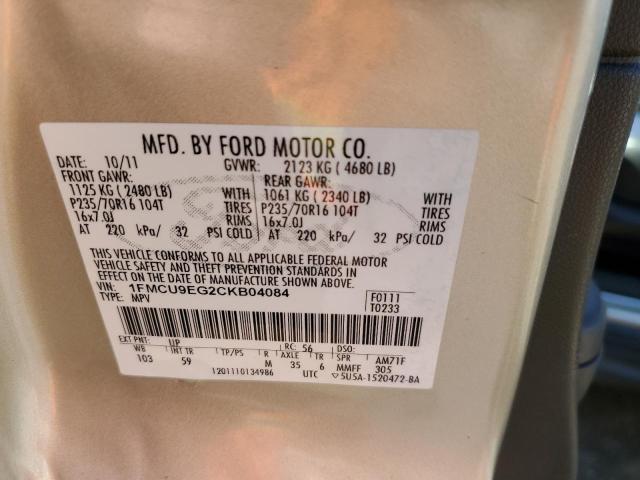 Photo 10 from auction – 2012 FORD ESCAPE LIM with VIN 1FMCU9EG2CKB04084