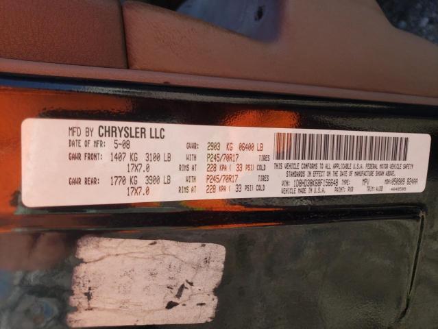 Photo 10 from auction – 2008 DODGE DURANGO SX with VIN 1D8HD38K68F156648