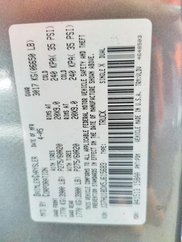 Photo 10 from auction – 2005 DODGE RAM 1500 S with VIN 1D7HU18DX5J615683