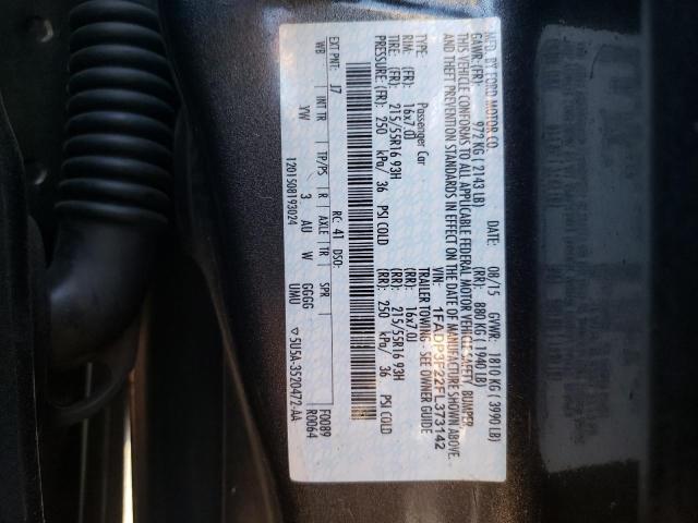 Photo 10 from auction – 2015 FORD FOCUS SE with VIN 1FADP3F22FL373142