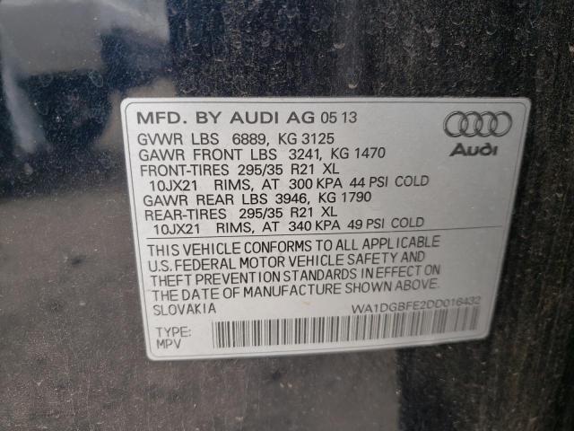 Photo 10 from auction – 2013 AUDI Q7 PRESTIG with VIN WA1DGBFE2DD016432