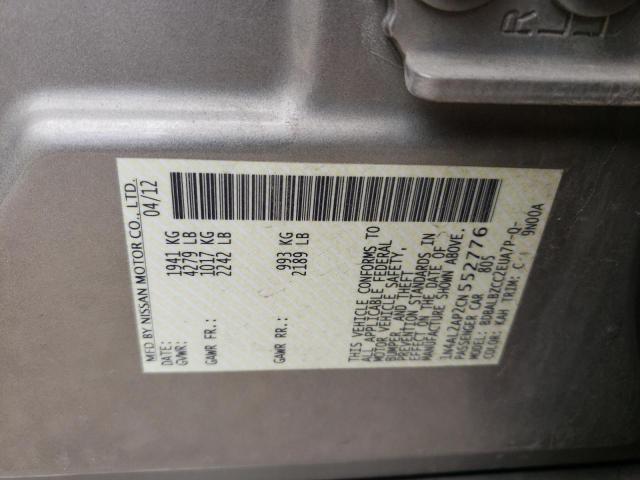 Photo 10 from auction – 2012 NISSAN ALTIMA BAS with VIN 1N4AL2AP2CN552776
