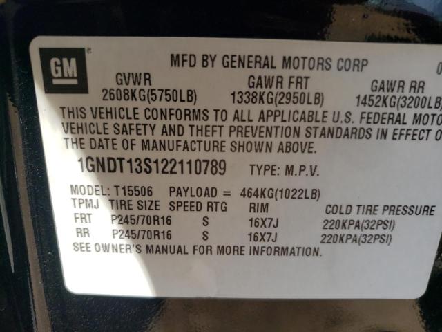 Photo 10 from auction – 2002 CHEVROLET TRAILBLAZE with VIN 1GNDT13S122110789