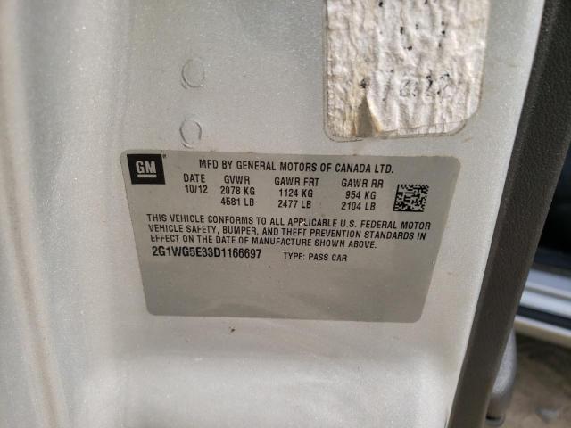Photo 10 from auction – 2013 CHEVROLET IMPALA LT with VIN 2G1WG5E33D1166697