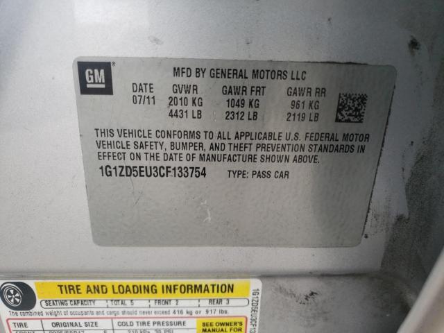 Photo 10 from auction – 2012 CHEVROLET MALIBU 2LT with VIN 1G1ZD5EU3CF133754