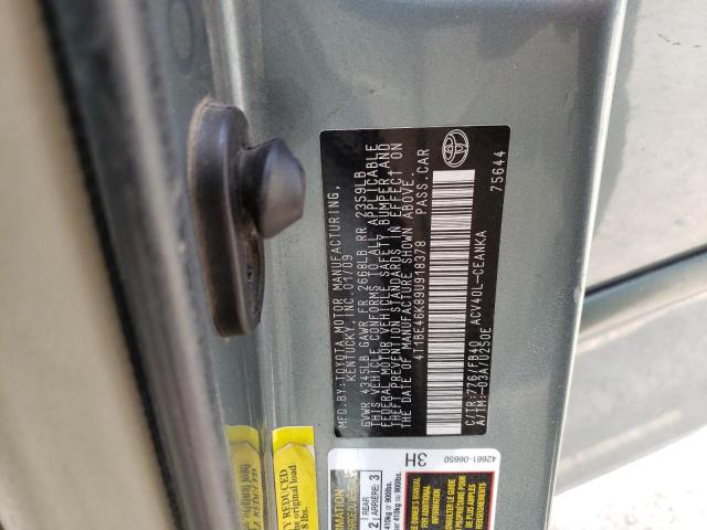 Photo 10 from auction – 2009 TOYOTA CAMRY BASE with VIN 4T1BE46K89U918378