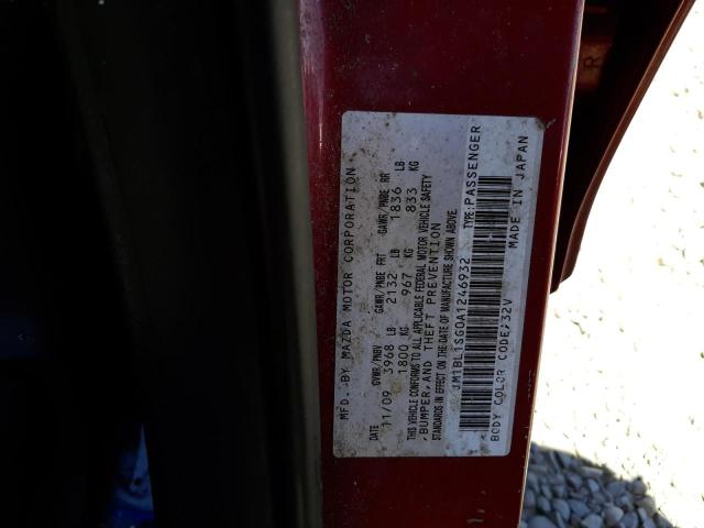 Photo 10 from auction – 2010 MAZDA 3 I with VIN JM1BL1SG0A1246932