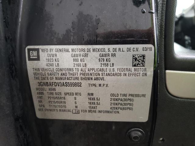 Photo 10 from auction – 2010 CHEVROLET HHR LT with VIN 3GNBAFDV3AS599802