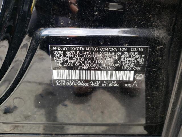 Photo 10 from auction – 2015 LEXUS IS 250 with VIN JTHBF1D26F5071612