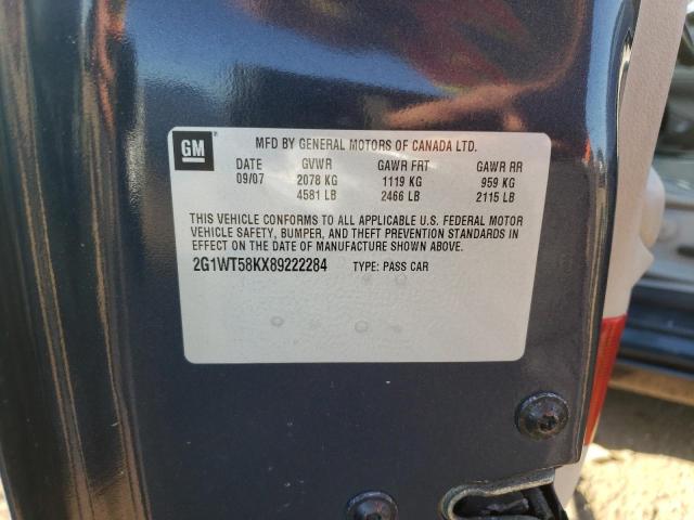 Photo 10 from auction – 2008 CHEVROLET IMPALA LT with VIN 2G1WT58KX89222284