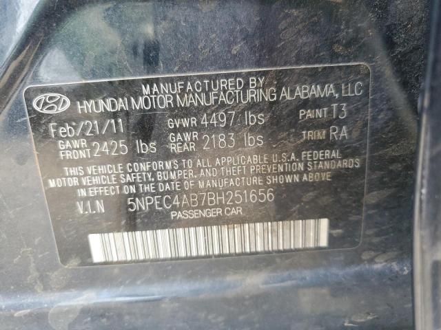 Photo 10 from auction – 2011 HYUNDAI SONATA SE with VIN 5NPEC4AB7BH251656