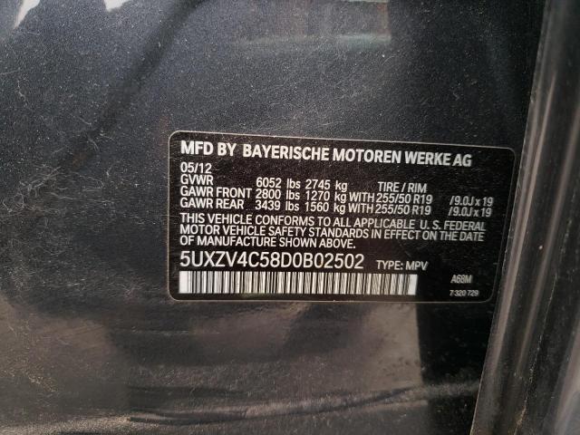 Photo 10 from auction – 2013 BMW X5 XDRIVE3 with VIN 5UXZV4C58D0B02502
