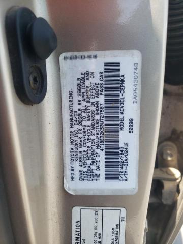 Photo 10 from auction – 2003 TOYOTA CAMRY with VIN 4T1BE32K53U727587