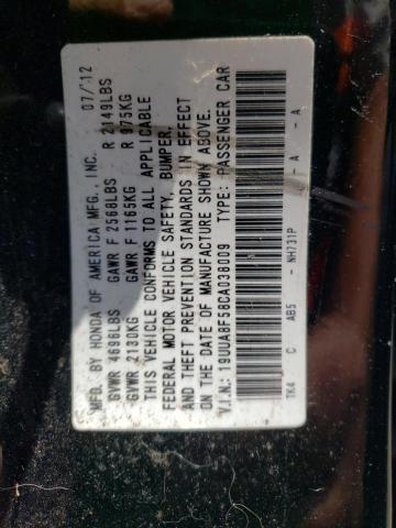 Photo 10 from auction – 2012 ACURA TL with VIN 19UUA8F58CA038009