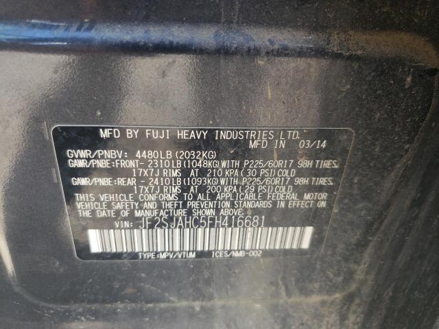 Photo 10 from auction – 2015 SUBARU FORESTER 2 with VIN JF2SJAHC5FH416681