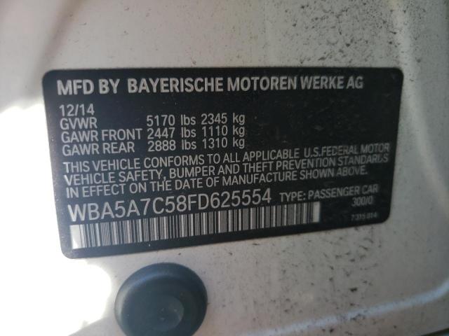 Photo 10 from auction – 2015 BMW 528 XI with VIN WBA5A7C58FD625554