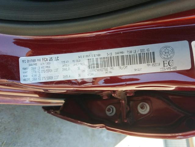 Photo 10 from auction – 2019 RAM 1500 LONGH with VIN 1C6SRFKTXKN527582