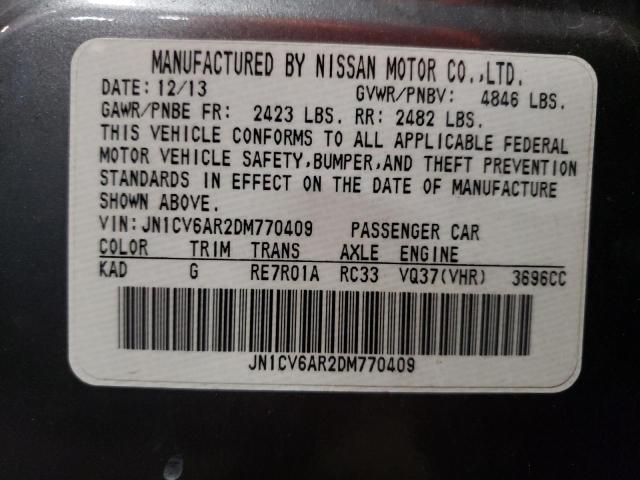 Photo 10 from auction – 2013 INFINITI G37 with VIN JN1CV6AR2DM770409