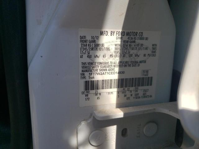 Photo 10 from auction – 2012 FORD F250 SUPER with VIN 1FT7W2AT1CED14930