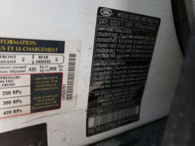 Photo 10 from auction – 2015 LAND ROVER RANGE ROVE with VIN SALWR2VF5FA526791