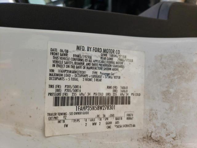 Photo 10 from auction – 2008 FORD FOCUS SE with VIN 1FAHP35N58W278301